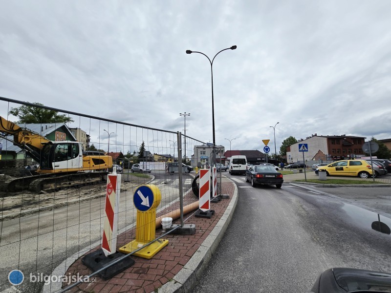 Utrudnienia na głównej ulicy w Biłgoraju. Rondo będzie zamknięte