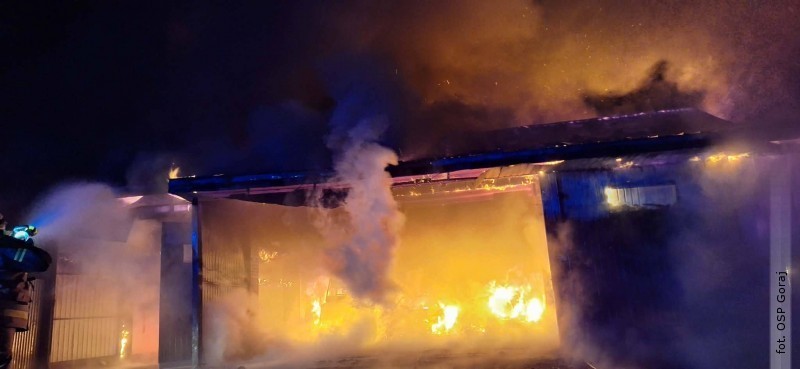 Nocny pożar w gminie Frampol