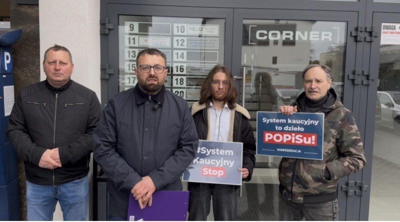 Akcja Konfederacji przeciwko systemowi kaucyjnemu w Biłgoraju