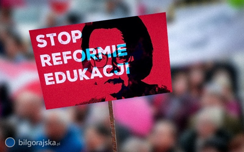 Nauczyciele z powiatu protestowali w Warszawie
