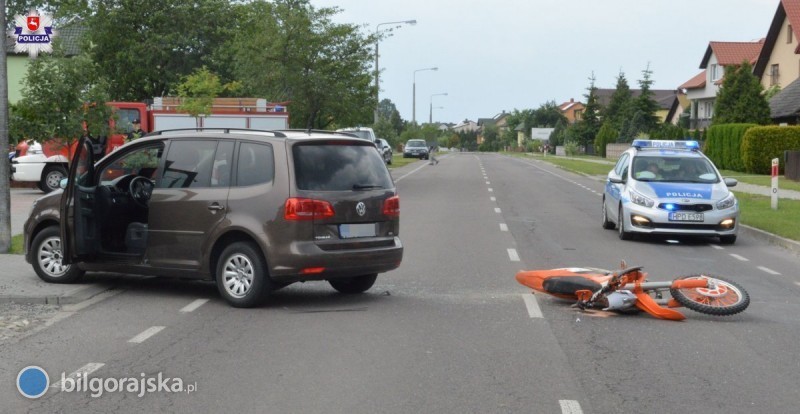 17-letni motocyklista powanie ranny w wypadku