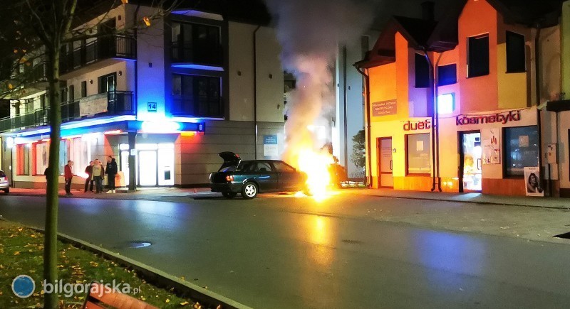 Pożar samochodu na ul. Ogrodowej