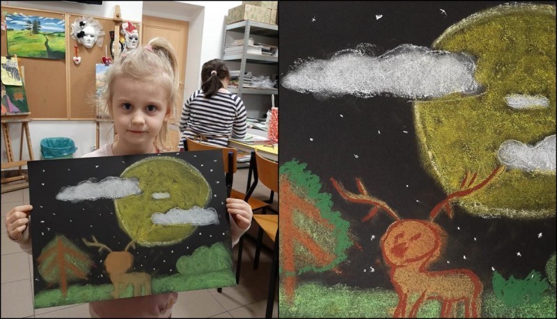 Praca 6-letniej Poli Hajduk na wystawie