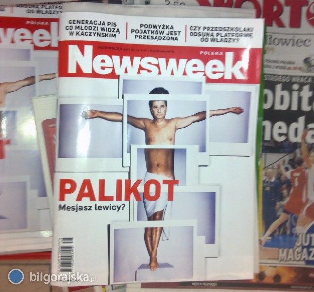 Palikot ukrzyżowany na okładce "Newsweeka"