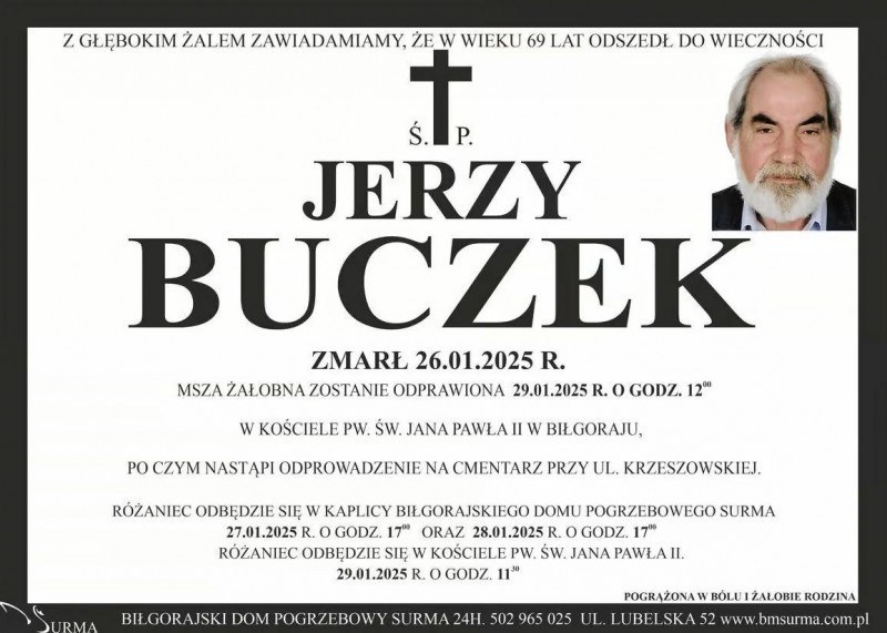 Nie yje Jerzy Buczek - wieloletni sekretarz gminy Bigoraj