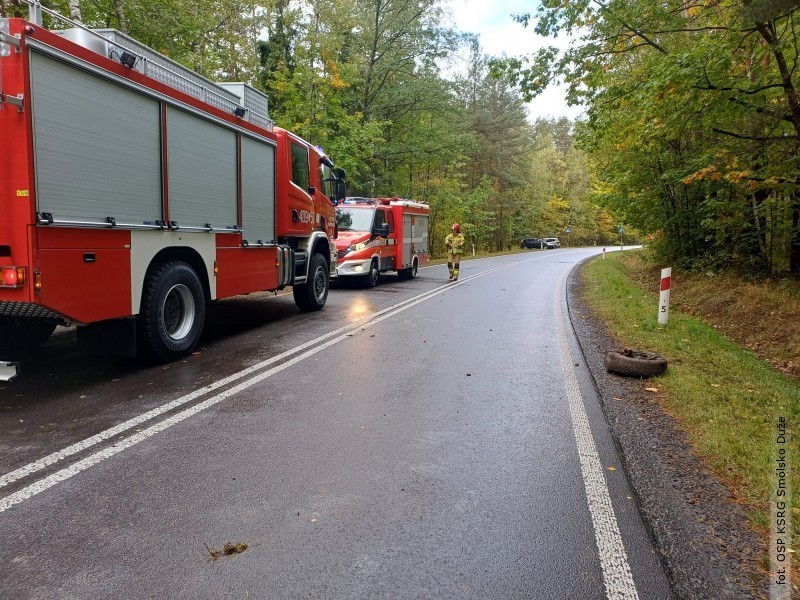 Zdarzenie drogowe na DW 853. Jedna osoba poszkodowana