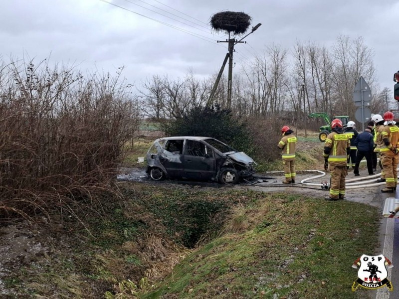 Po�ar samochodu osobowego