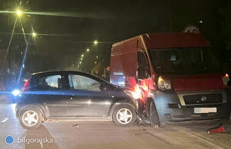 Zderzenie trzech pojazdów w Biłgoraju