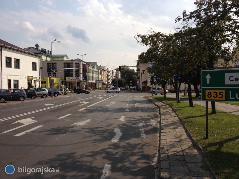 Skrzyowanie ulic Lubelska-Kociuszki bez sygnalizacji wietlnej
