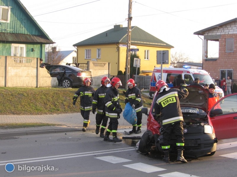 Wypadek na skrzyowaniu ulic Cichej i Poniatowskiego