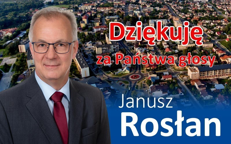 Burmistrz Janusz Rosan dzikuje za gosy