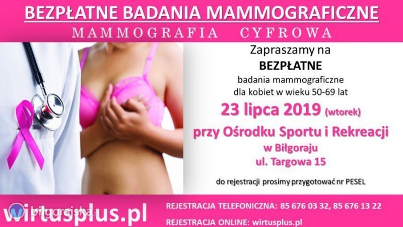 Bezpatna mammografia cyfrowa