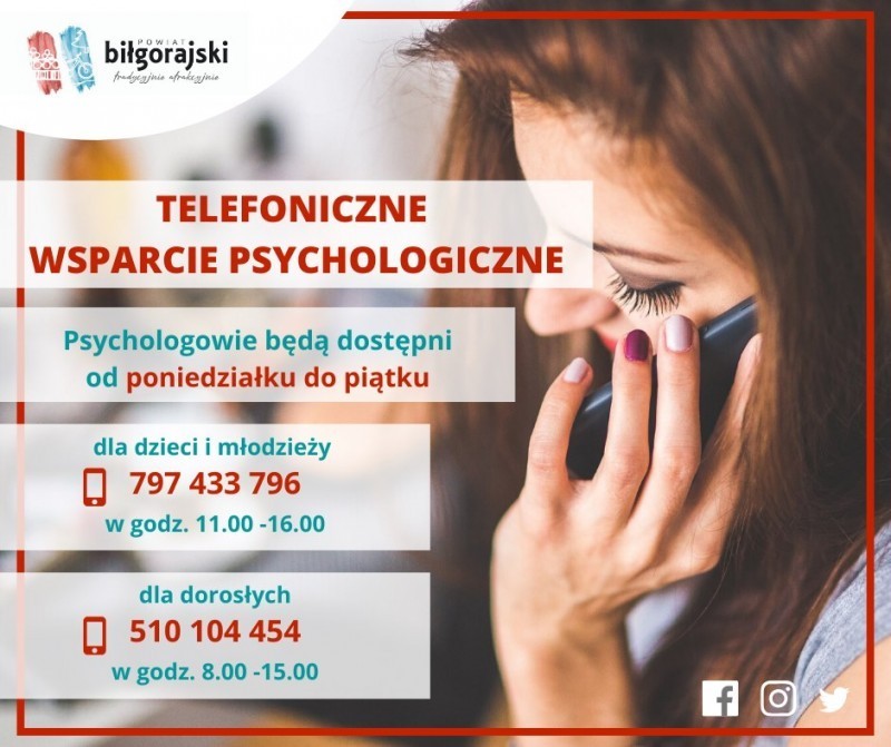 Wsparcie psychologiczne dla mieszkacw powiatu