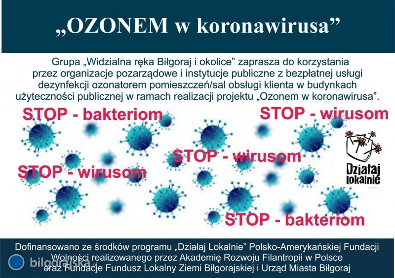 Ozonem w koronawirusa
