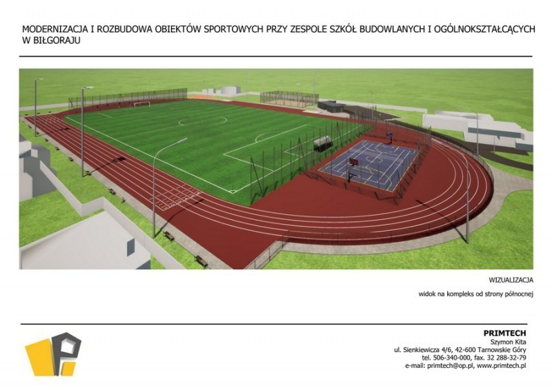 Przetarg na modernizację i rozbudowę obiektów sportowych przy ZSBiO
