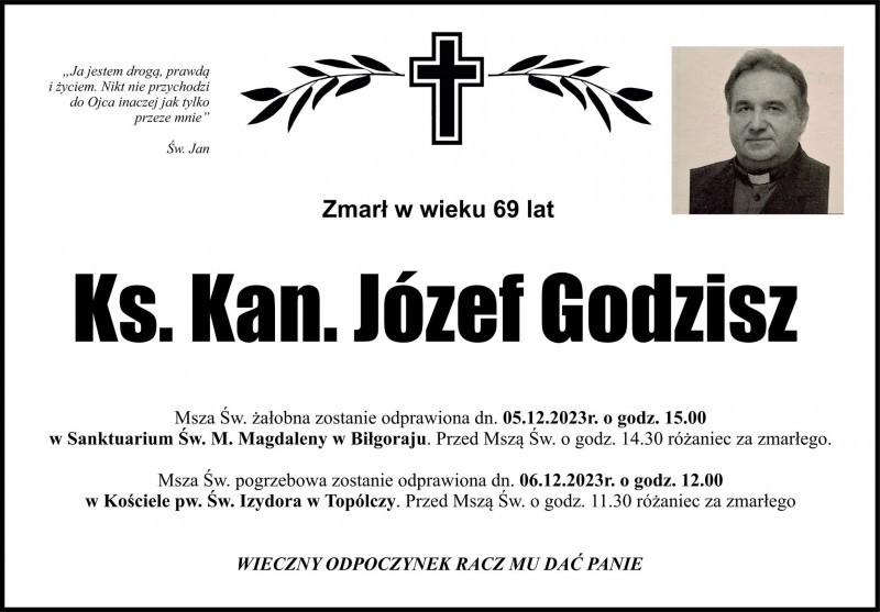 Zmarł ks. kan. Józef Godzisz