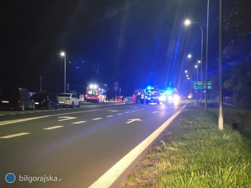 Zderzenie osobwki i motocykla na DW nr 835