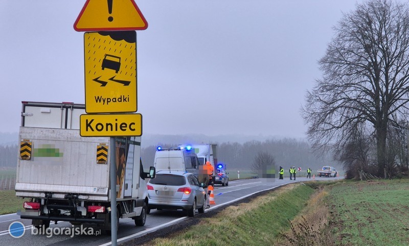 miertelny wypadek w regionie. Droga jest zablokowana