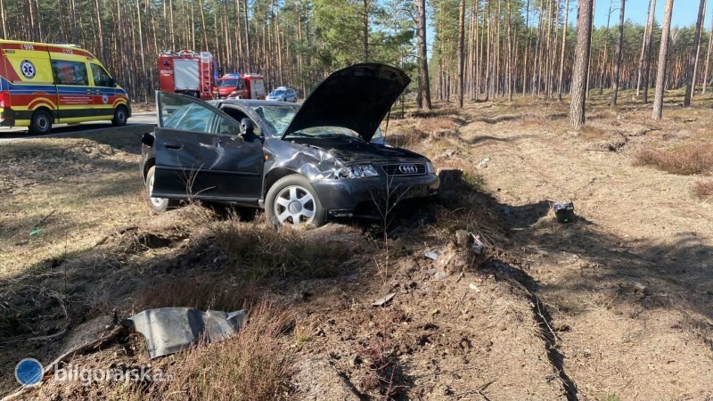 Jedna osoba trafi�a do szpitala po zdarzeniu drogowym na DW nr 853 [AKTUALIZACJA]