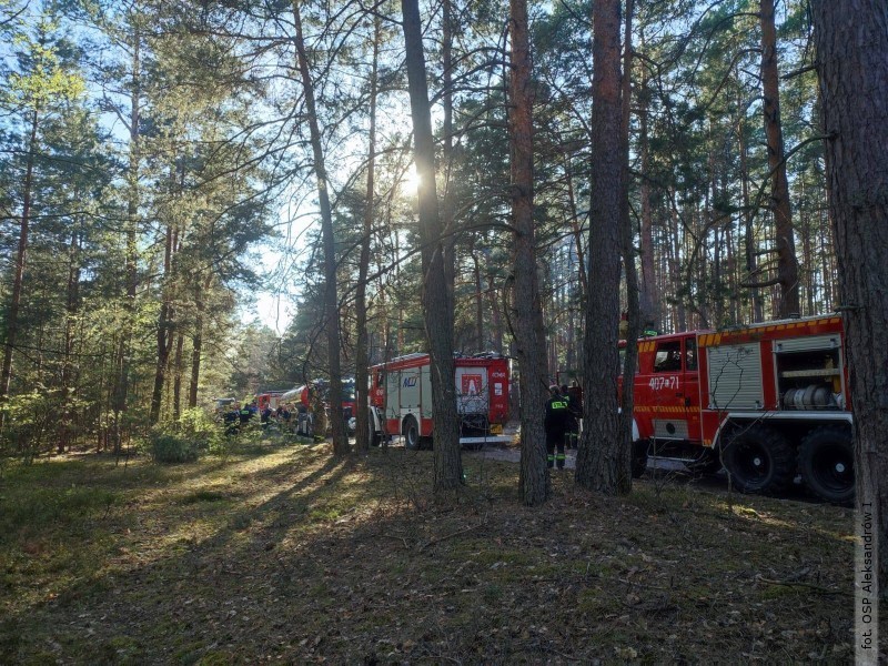 Du�y po�ar w&nbsp;powiecie. 16 zast�p�w stra�y i&nbsp;�mig�owiec w&nbsp;akcji