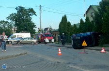 Wypadek na skrzyowaniu ul. Komorowskiego i Konopnickiej