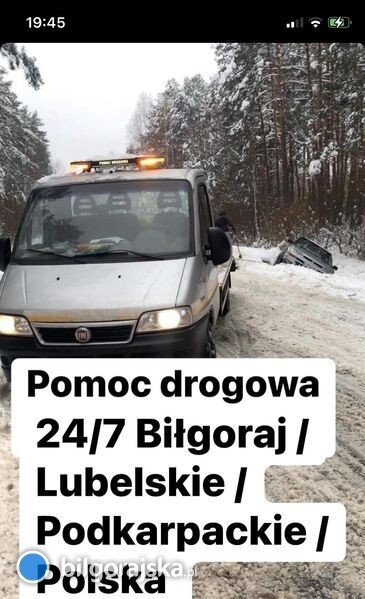 Pomoc Drogowa 24/7 Laweta Bigoraj caa Polska 