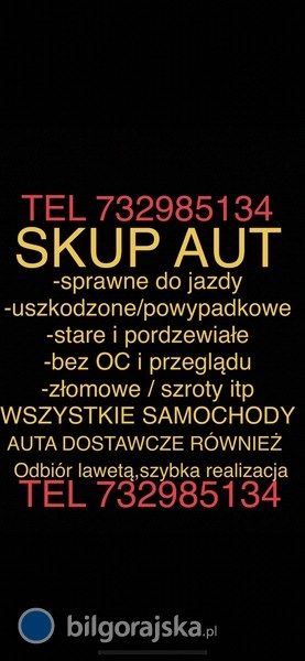 Skup Samochodw ! skup wszystkich Aut 