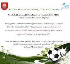 Ostatnia kolejka ALPN o "Puchar Burmistrza Miasta Bigoraj"