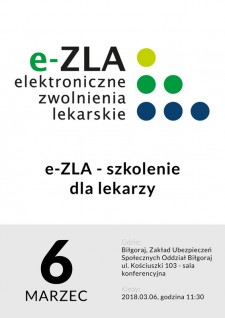 e-ZLA - elektroniczna forma wystawiania zwolnie lekarskich - szkolenie dla lekarzy