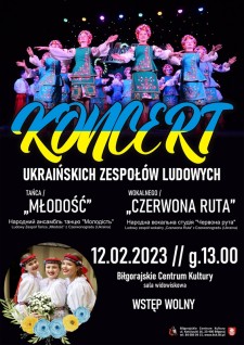 Koncert ukraińskich zespołów ludowych w BCK