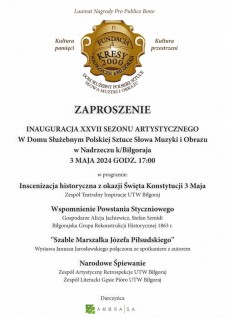 Inauguracja XXVII sezonu artystycznego w Domu Suebnym Polskiej Sztuce Sowa Muzyki i Obrazu