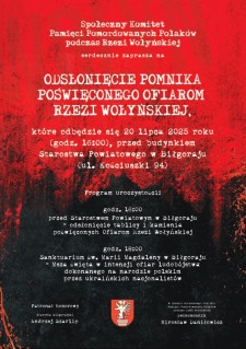 Ods�oni�cie pomnika po�wi�conego ofiarom rzezi wo�y�skiej
