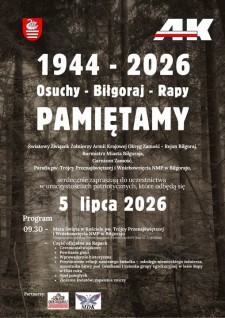 82. rocznica mordu partyzant�w w&nbsp;lesie na Rapach