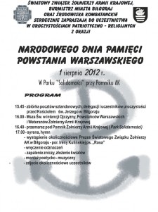 Narodowy Dzie Pamici Powstania Warszawskiego