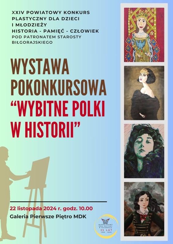 Podsumowanie XXIV Powiatowego Konkursu Plastycznego dla dzieci i modziey HISTORIA - PAMI - CZOWIEK