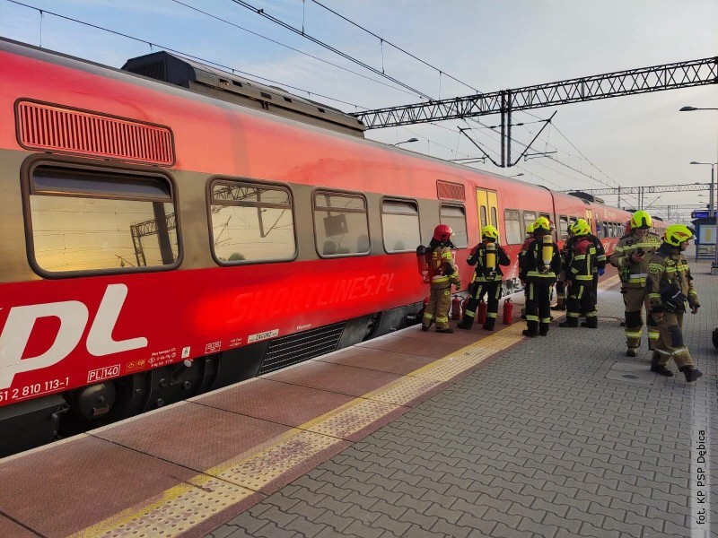 Pożar pociągu do Krakowa. Skład jeździ przez Biłgoraj