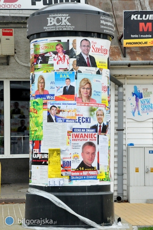Biłgoraj zalały plakaty wyborcze